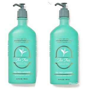 NWT 2 Pc Bath & Body Works Aromatherapy Tea Tree Lavender Body Lotion 6.5 fl oz